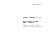 AS 4060 SUPP 1-1992