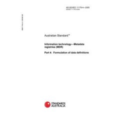 AS ISO/IEC 11179.4-2005